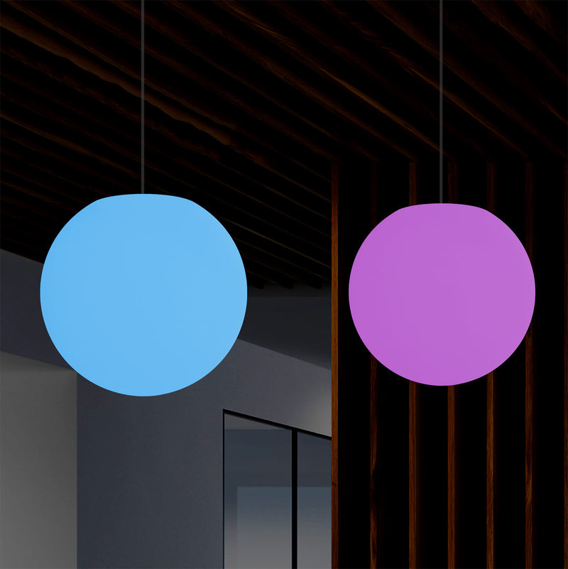 Ball Pendant Ceiling Light, 30cm RGB Hanging Orb Lamp, Multi Colour Ambient Mood Light