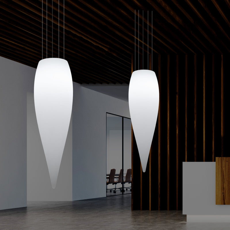 Huge 120cm Hanging Waterdrop Pendant Light, Decorative Suspension LED Lamp, E27, White