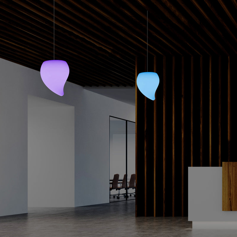 LED Tear Drop Hanging Light, Unique Decorative RGB Ceiling Lamp, 20 cm, Atmosphere Light