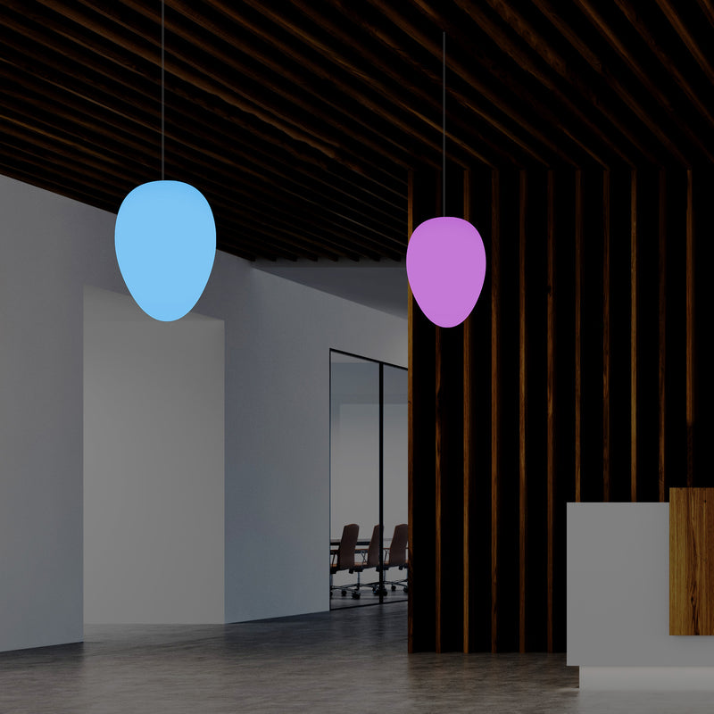 Unique Ceiling LED Light, Decorative Egg RGB Hanging Lamp, 37 cm, Ambient Mood Lighting