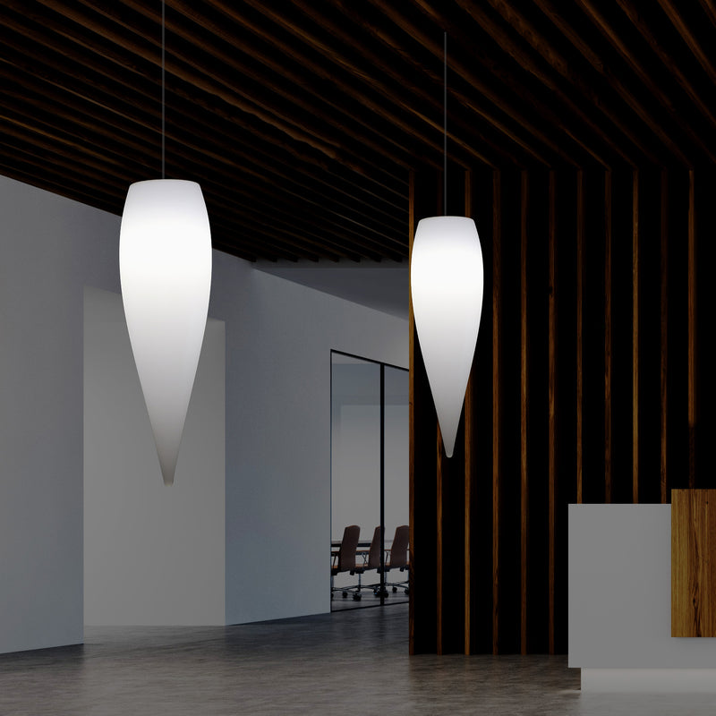 Waterdrop Pendant Light, Decorative Icicle Suspension LED Lamp, 80 cm, E27, White