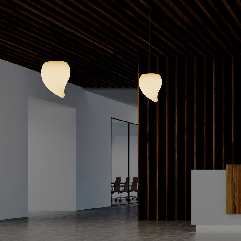 Decorative LED E27 Hanging Ceiling Light, Tear Drop Suspension Pendant Lamp, Warm White