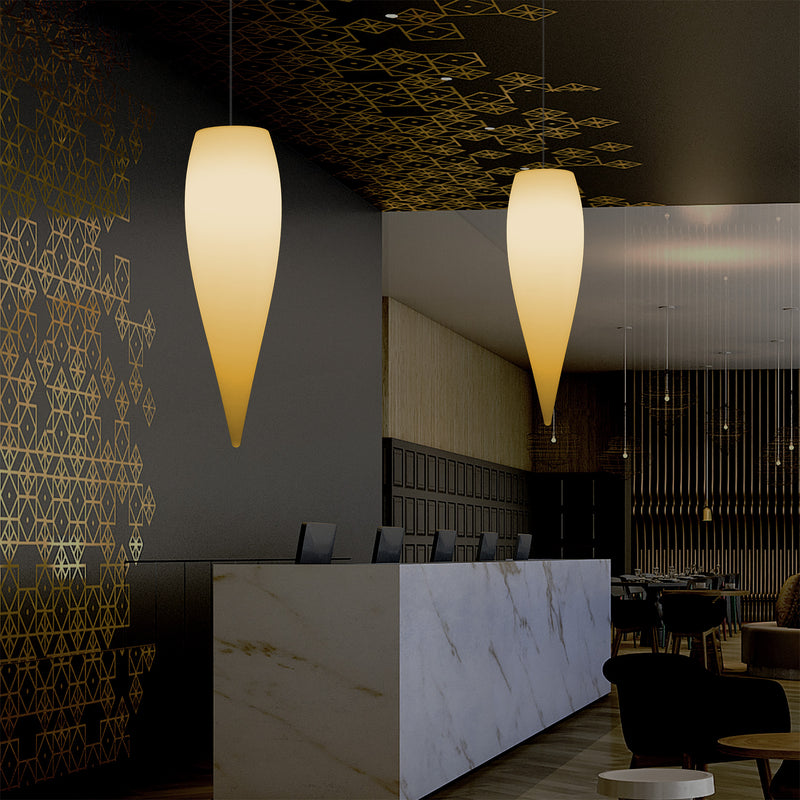 Water Drop Ceiling LED Light, Unique Designer Hanging Lamp, 800 mm, E27, Warm White