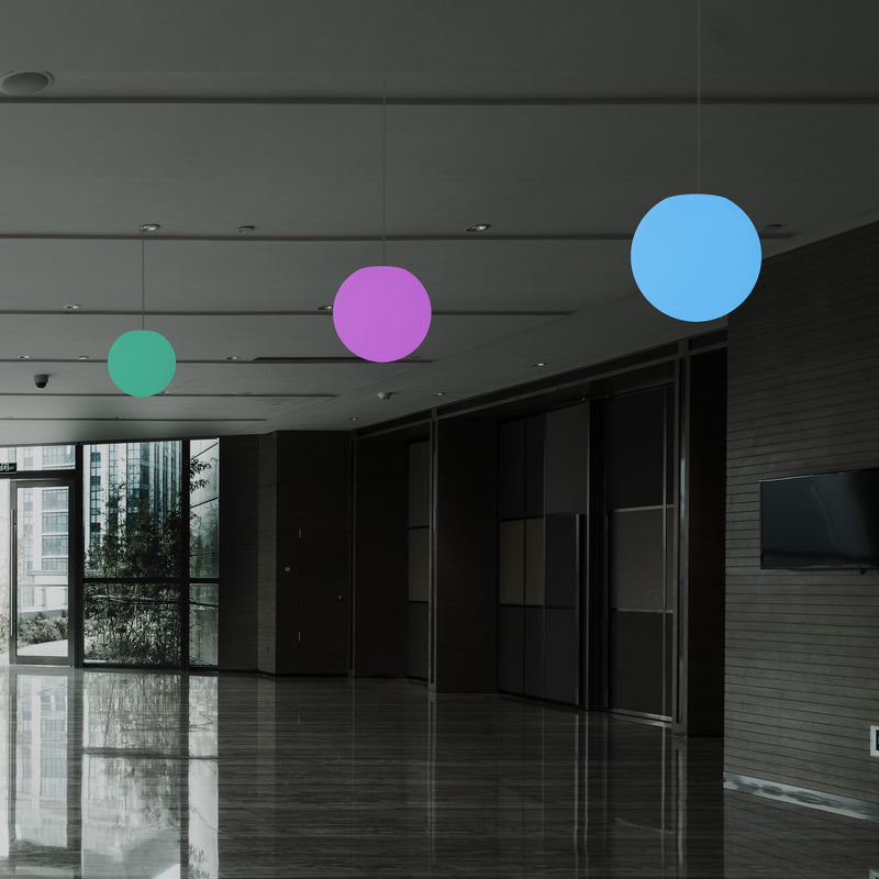LED Sphere Pendant Light, 20cm Multi Colour RGB Ball Suspension Lamp with Remote Control