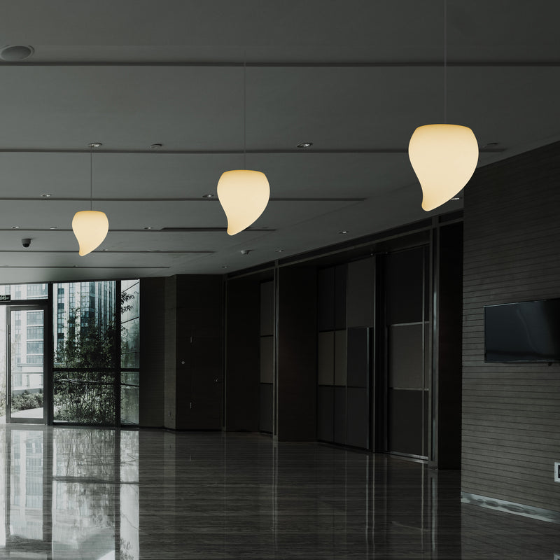 Decorative LED E27 Hanging Ceiling Light, Tear Drop Suspension Pendant Lamp, Warm White