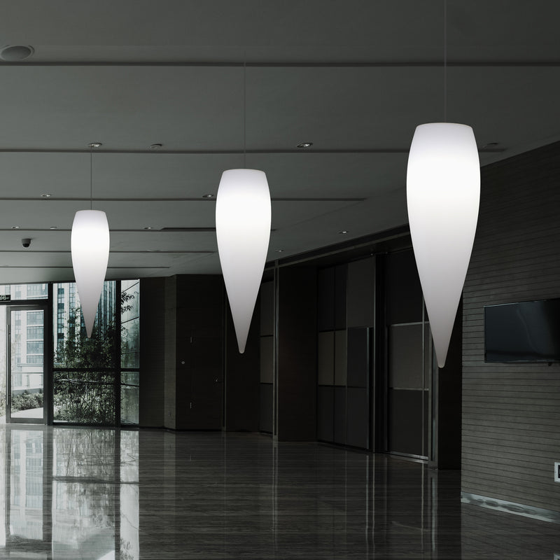 Waterdrop Pendant Light, Decorative Icicle Suspension LED Lamp, 80 cm, E27, White