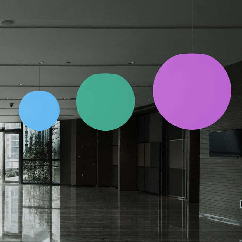 Globe Ceiling Light, Multi-Colour RGB Ball Hanging Lamp, 600 mm, LED Atmosphere Light