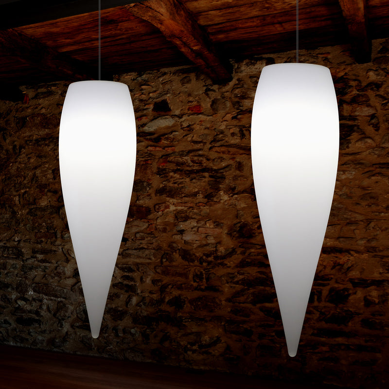 Waterdrop Pendant Light, Decorative Icicle Suspension LED Lamp, 80 cm, E27, White