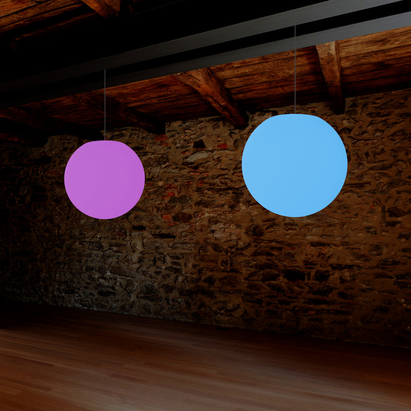 Ball LED Hanging Lamp, Multi Colour RGB Globe Ceiling Light, 400 mm, Ball Mood Lighting