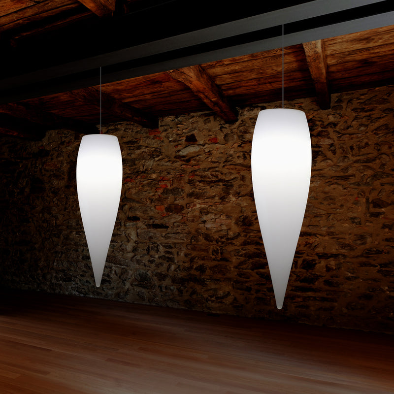 Waterdrop Pendant Light, Decorative Icicle Suspension LED Lamp, 80 cm, E27, White