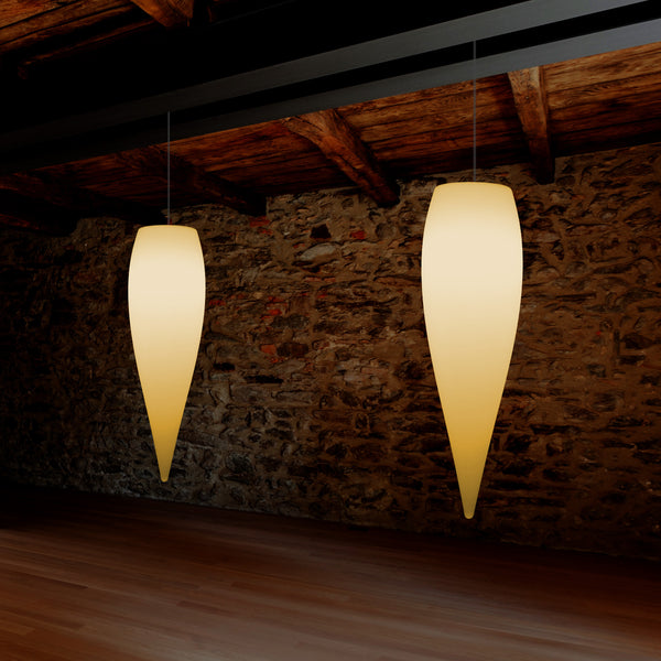 Water Drop Ceiling LED Light, Unique Designer Hanging Lamp, 800 mm, E27, Warm White