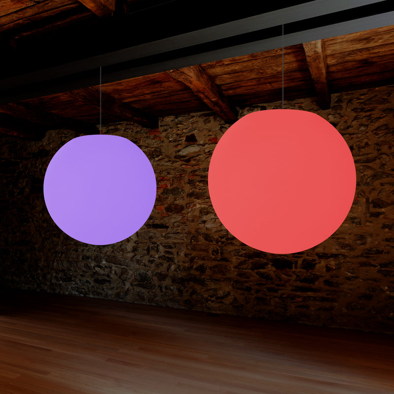 Globe Ceiling Light, Multi-Colour RGB Ball Hanging Lamp, 600 mm, LED Atmosphere Light