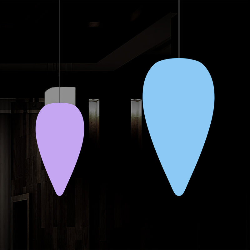 LED Water Drop Hanging Light, Multi Colour Icicle RGB Ceiling Lamp, 37 cm, Mood Lamp
