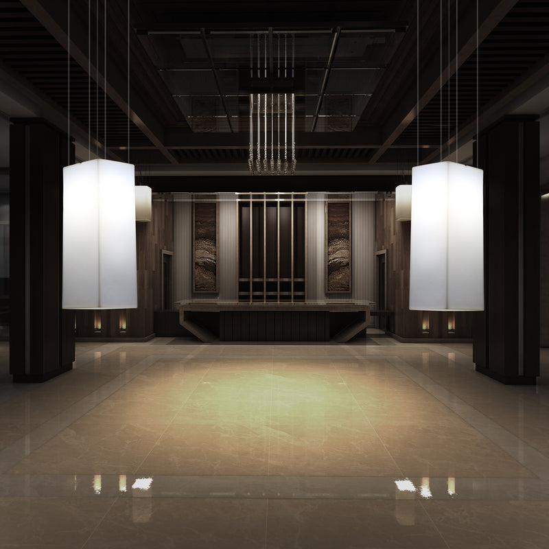 Linear Suspension Lamp, Designer Hanging LED Lighting, 110 x 30 cm, E27, White