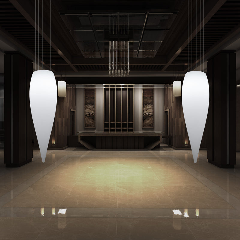 Huge 120cm Hanging Waterdrop Pendant Light, Decorative Suspension LED Lamp, E27, White