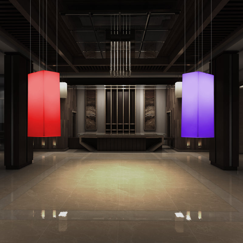 LED Linear Hanging Light, Multi Colour Modern RGB Suspension Lamp, 80x30cm, Atmosphere Lamp