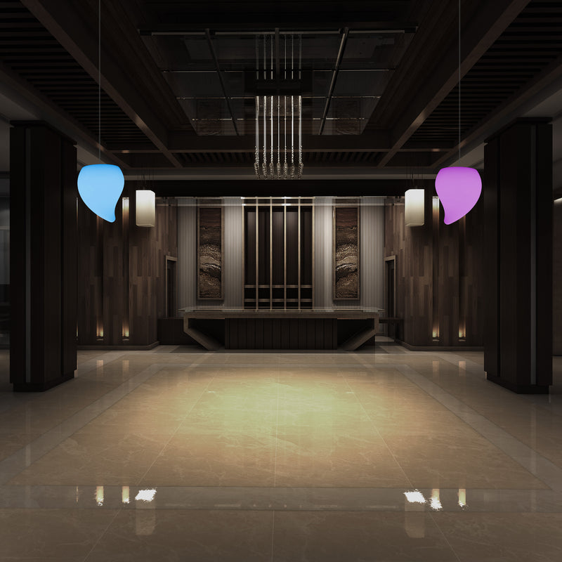LED Tear Drop Hanging Light, Unique Decorative RGB Ceiling Lamp, 20 cm, Atmosphere Light