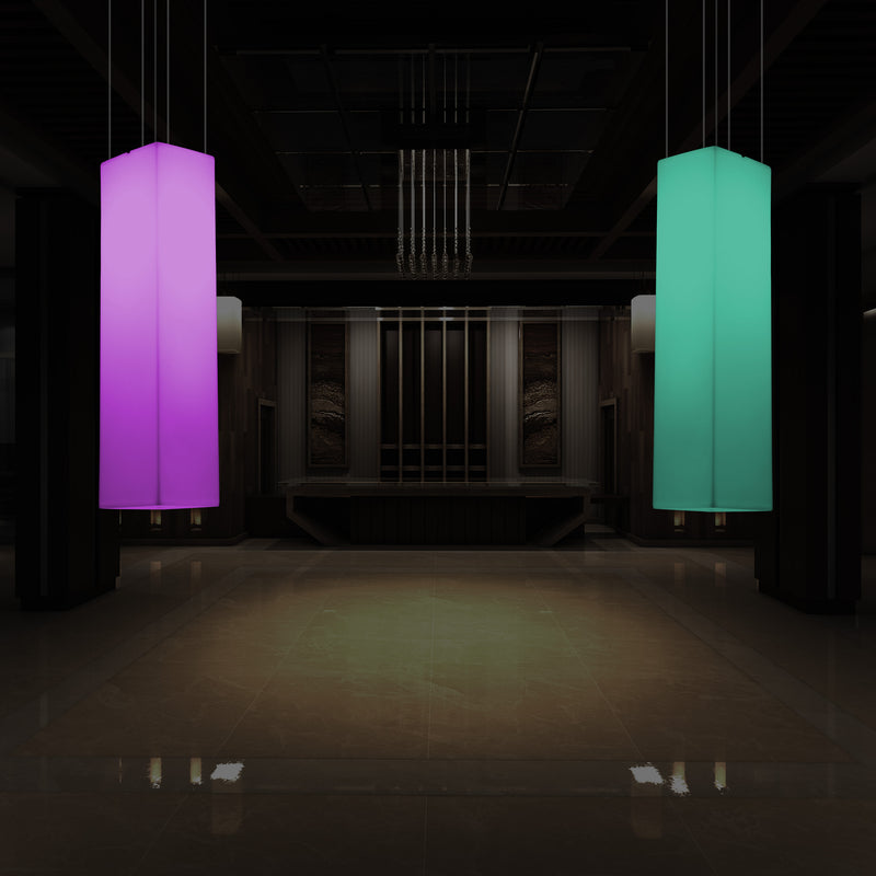 Column Ceiling Light, Large 1.8 Metre RGB Hanging Lamp, 180 x 30cm, LED Atmosphere Lamp