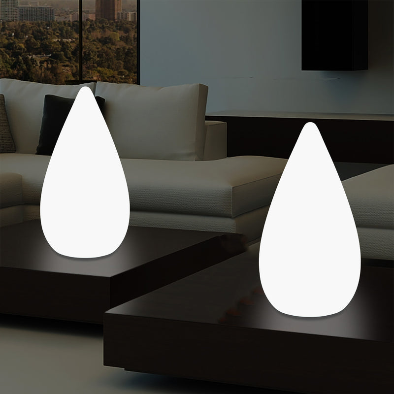 37cm LED Decorative Table Lamp, Water Drop E27 Floor Light for Living Room, White