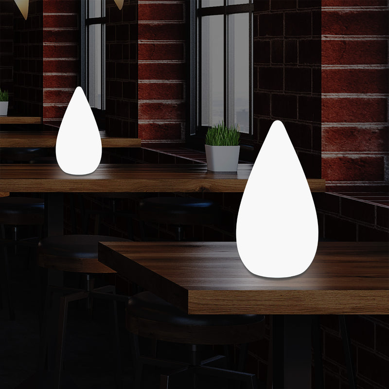 37cm LED Decorative Table Lamp, Water Drop E27 Floor Light for Living Room, White
