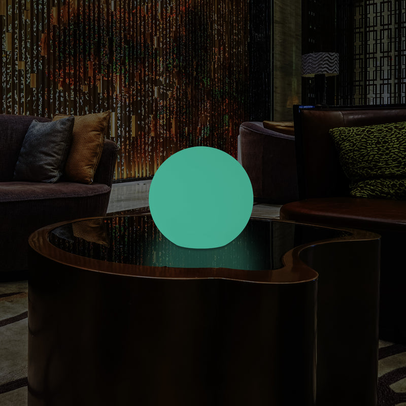 LED Sphere Ball Night Light, Colour Changing Table Bedside Lamp, Battery Powered, 15cm