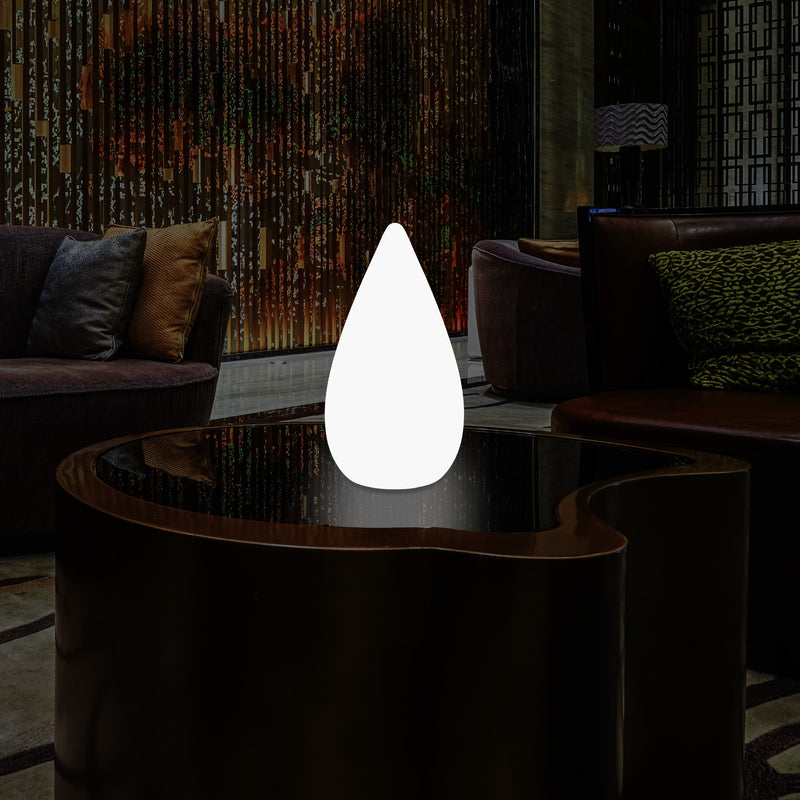 37cm LED Decorative Table Lamp, Water Drop E27 Floor Light for Living Room, White