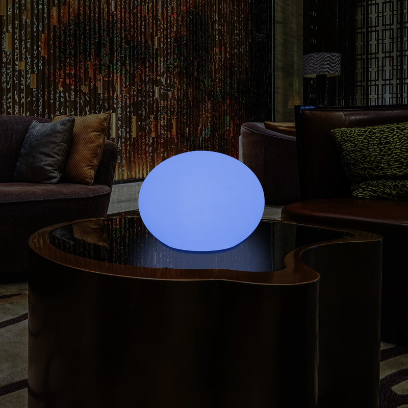 Designer LED RGB Table Lamp, Unique Colour Changing 3D Oval Ellipse Mood Light