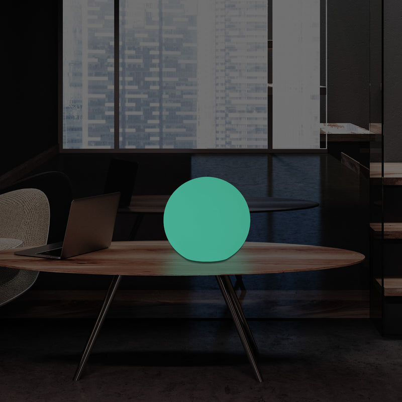 LED Sphere Ball Night Light, Colour Changing Table Bedside Lamp, Battery Powered, 15cm
