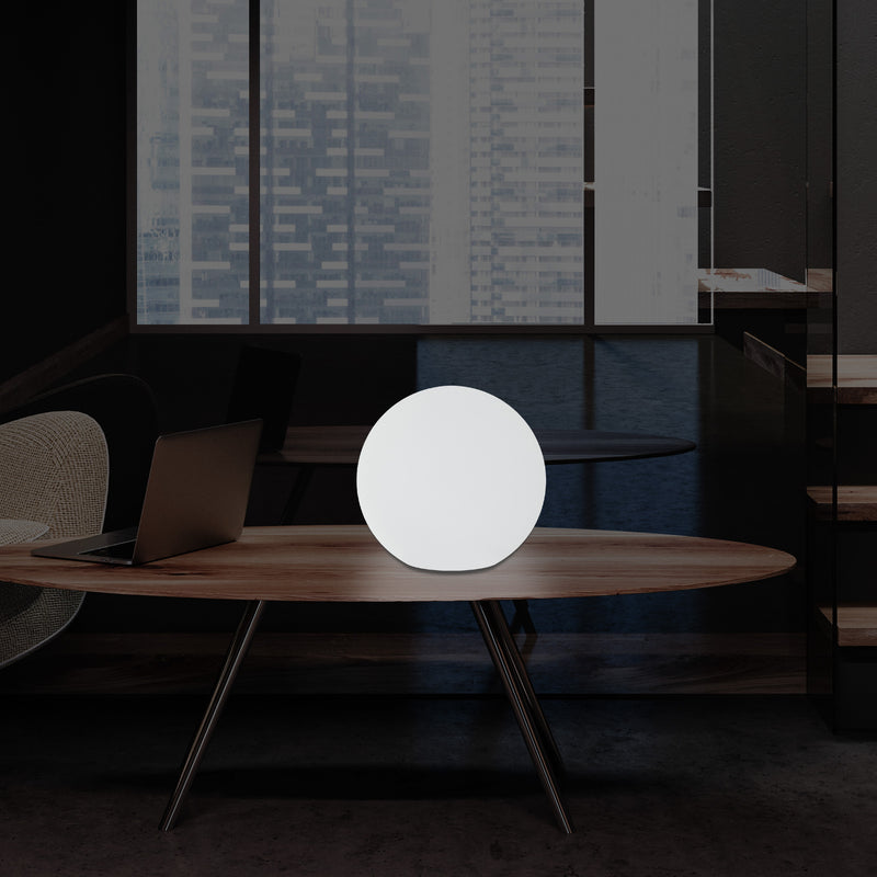 LED Sphere Ball Night Light, Colour Changing Table Bedside Lamp, Battery Powered, 15cm