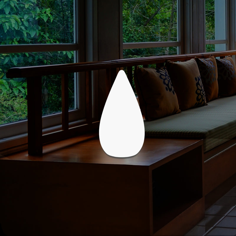 37cm LED Decorative Table Lamp, Water Drop E27 Floor Light for Living Room, White