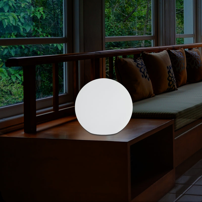 LED Sphere Ball Night Light, Colour Changing Table Bedside Lamp, Battery Powered, 15cm