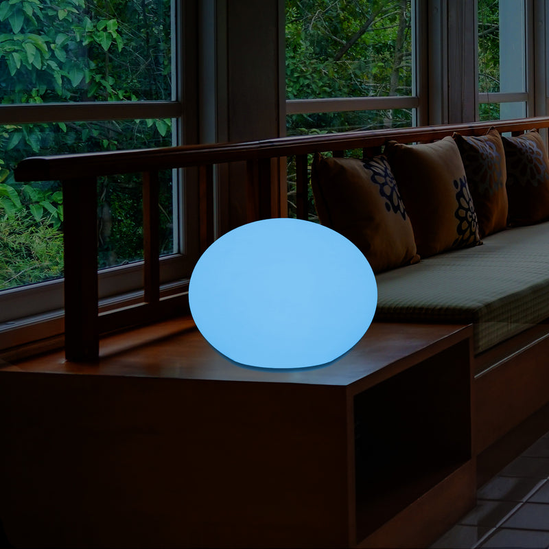 Designer LED RGB Table Lamp, Unique Colour Changing 3D Oval Ellipse Mood Light