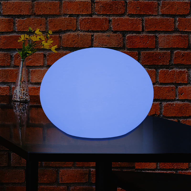 Designer LED RGB Table Lamp, Unique Colour Changing 3D Oval Ellipse Mood Light