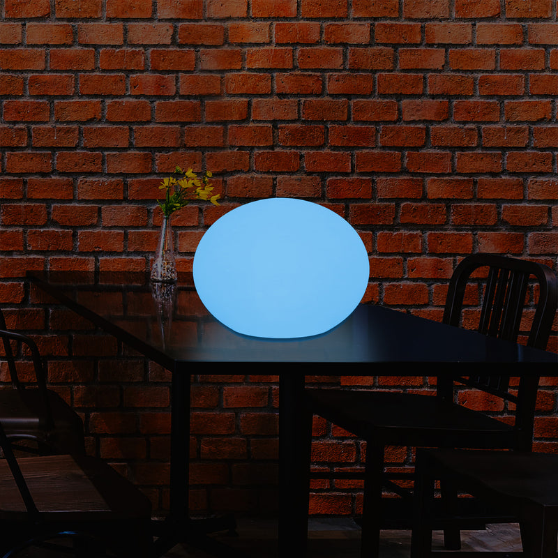 Designer LED RGB Table Lamp, Unique Colour Changing 3D Oval Ellipse Mood Light