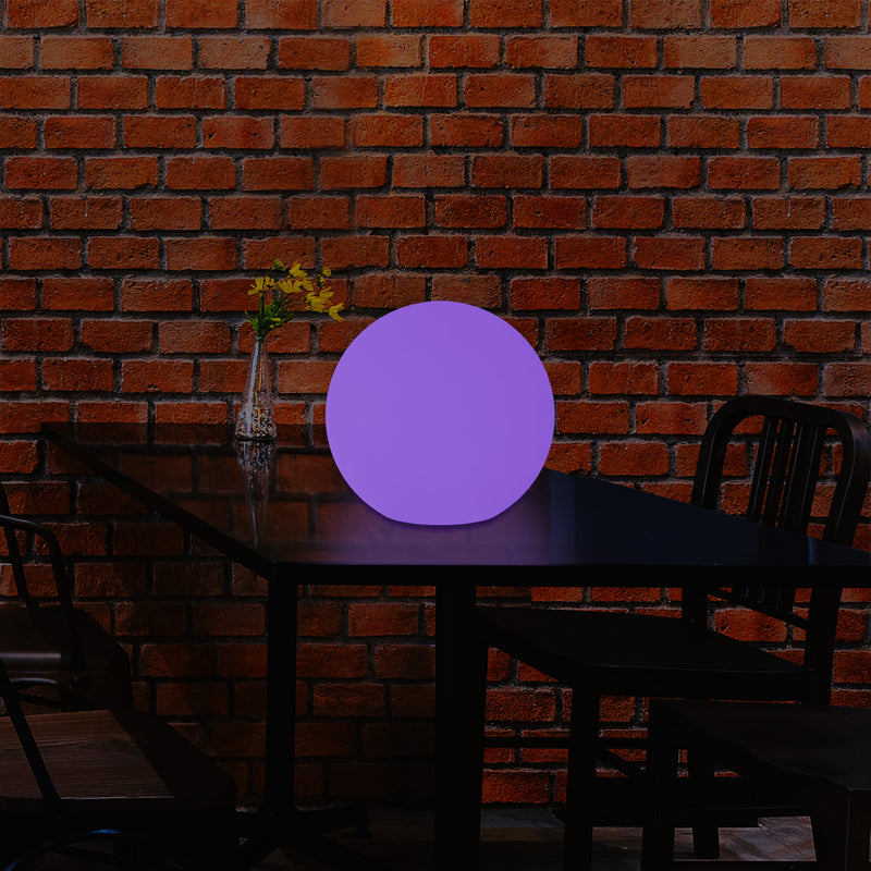 LED Sphere Ball Night Light, Colour Changing Table Bedside Lamp, Battery Powered, 15cm