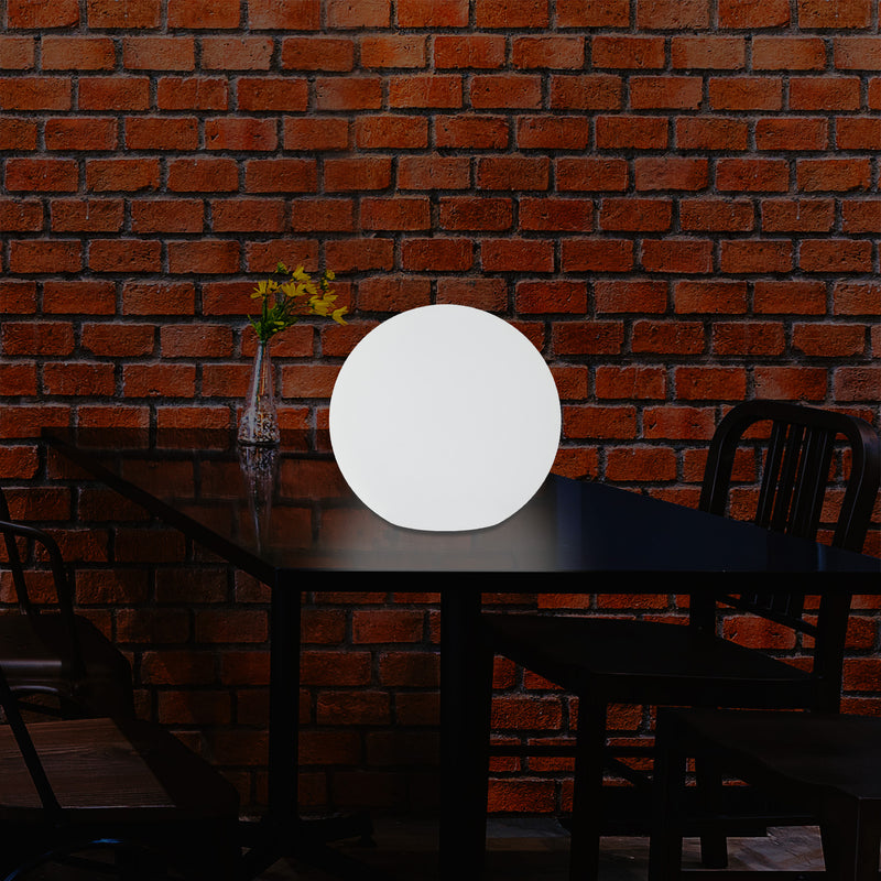LED Sphere Ball Night Light, Colour Changing Table Bedside Lamp, Battery Powered, 15cm