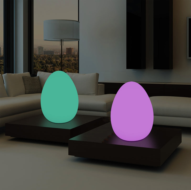 Dimmable Multi Colour RGB LED Table Lamp, 37cm Mood Light with Remote, Mains Powered