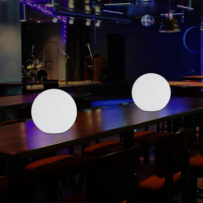 LED Sphere Ball Night Light, Colour Changing Table Bedside Lamp, Battery Powered, 15cm