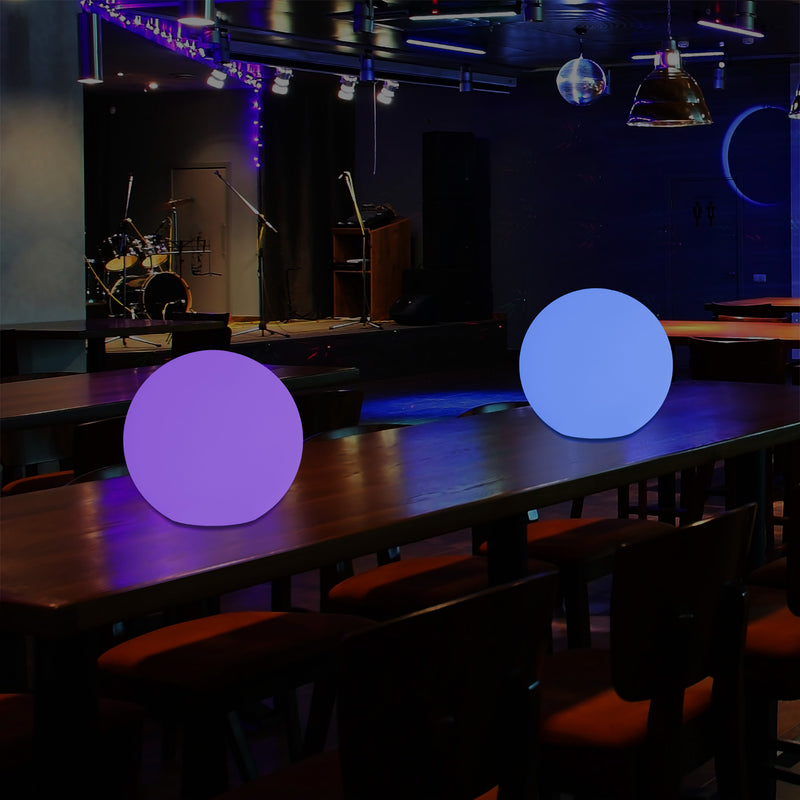 LED Sphere Ball Night Light, Colour Changing Table Bedside Lamp, Battery Powered, 15cm