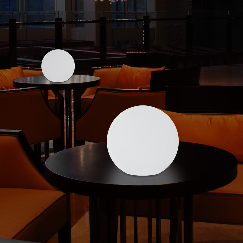 LED Sphere Ball Night Light, Colour Changing Table Bedside Lamp, Battery Powered, 15cm