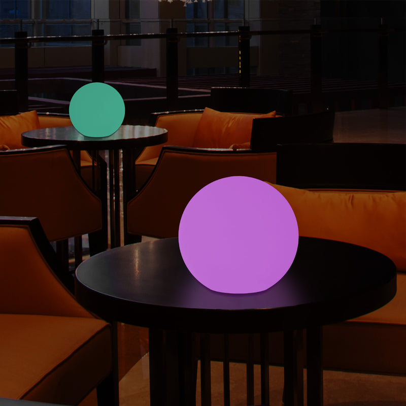 LED Sphere Ball Night Light, Colour Changing Table Bedside Lamp, Battery Powered, 15cm