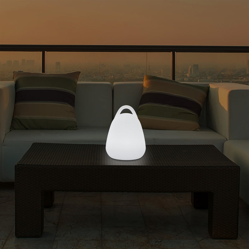 LED Lantern Light, Decorative Table Lamp for Living Room with White E27 Bulb, 23cm