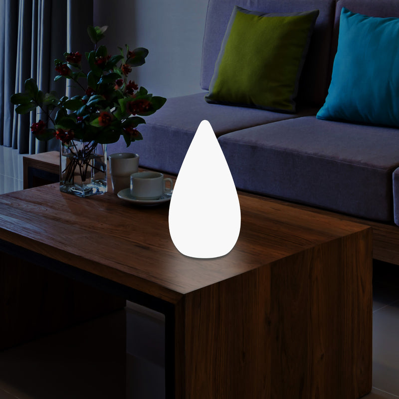 37cm LED Decorative Table Lamp, Water Drop E27 Floor Light for Living Room, White