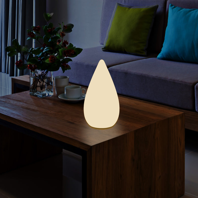 37cm Designer LED Floor Lamp, E27 Water Drop Table Light for Bedroom, Warm White