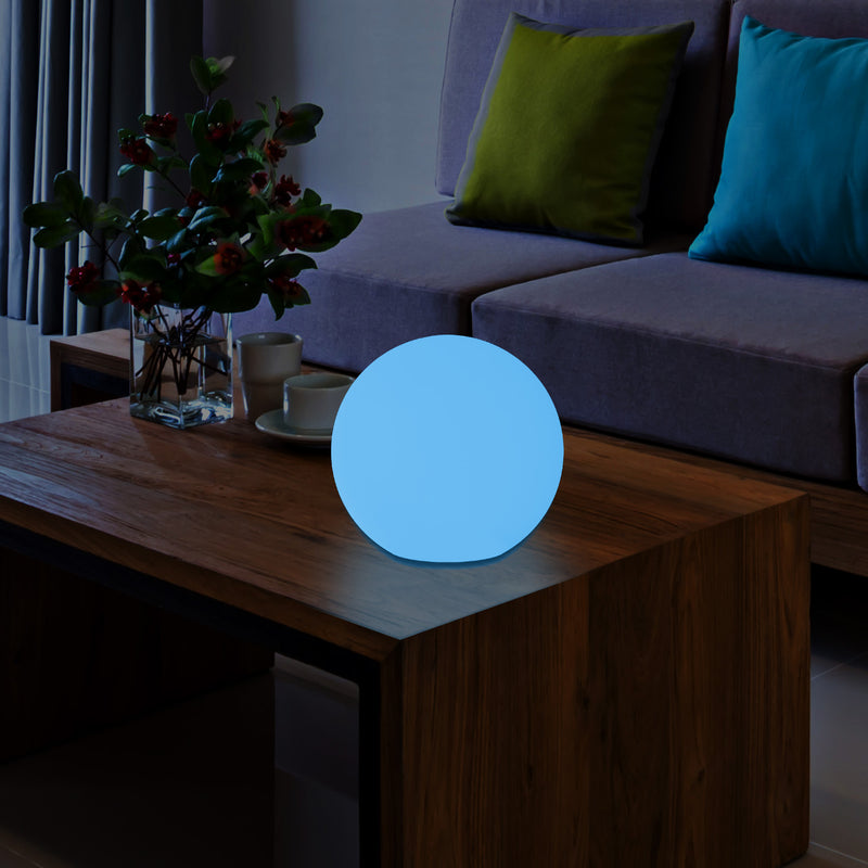 LED Sphere Ball Night Light, Colour Changing Table Bedside Lamp, Battery Powered, 15cm
