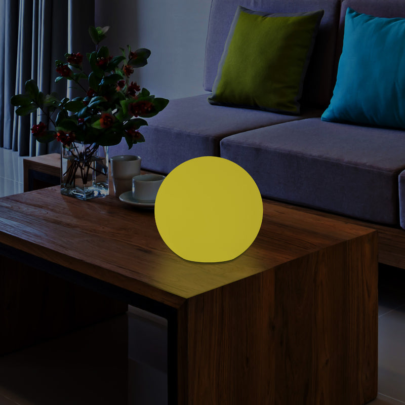 Globe Orb Bedside Lamp Night Light, Battery Powered, Colour Changing, 20cm Sphere