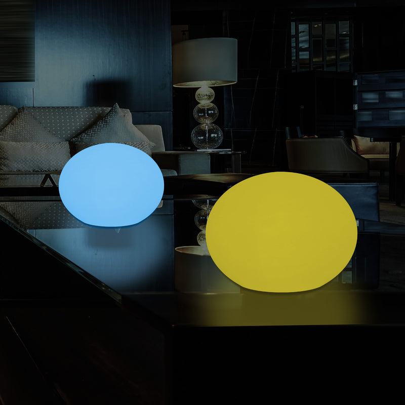 Designer LED RGB Table Lamp, Unique Colour Changing 3D Oval Ellipse Mood Light