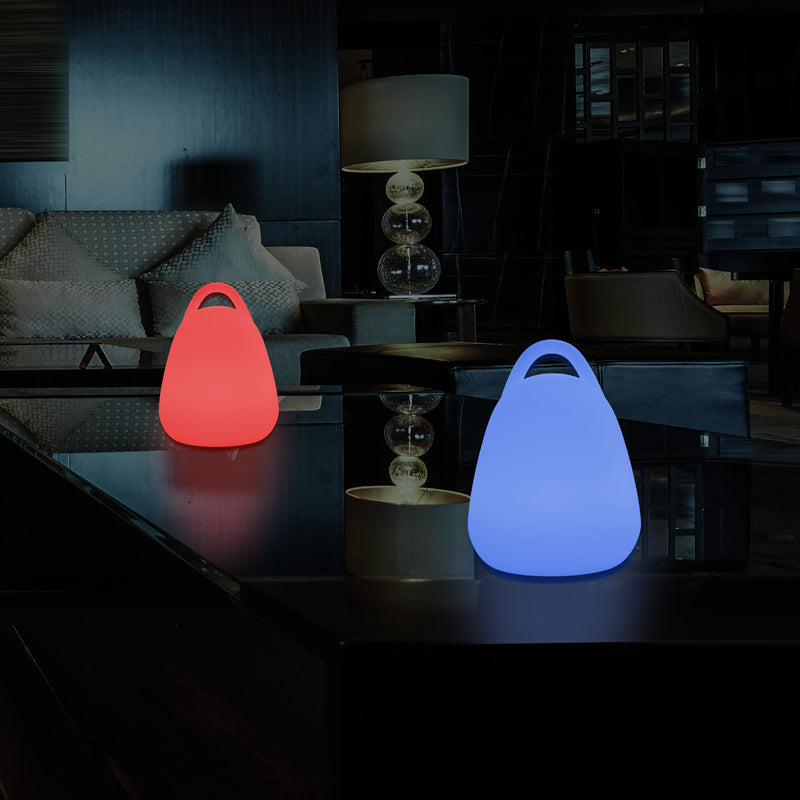 Dimmable Multi Colour LED Lantern Table Lamp, RGB Mood Lighting with Remote Control