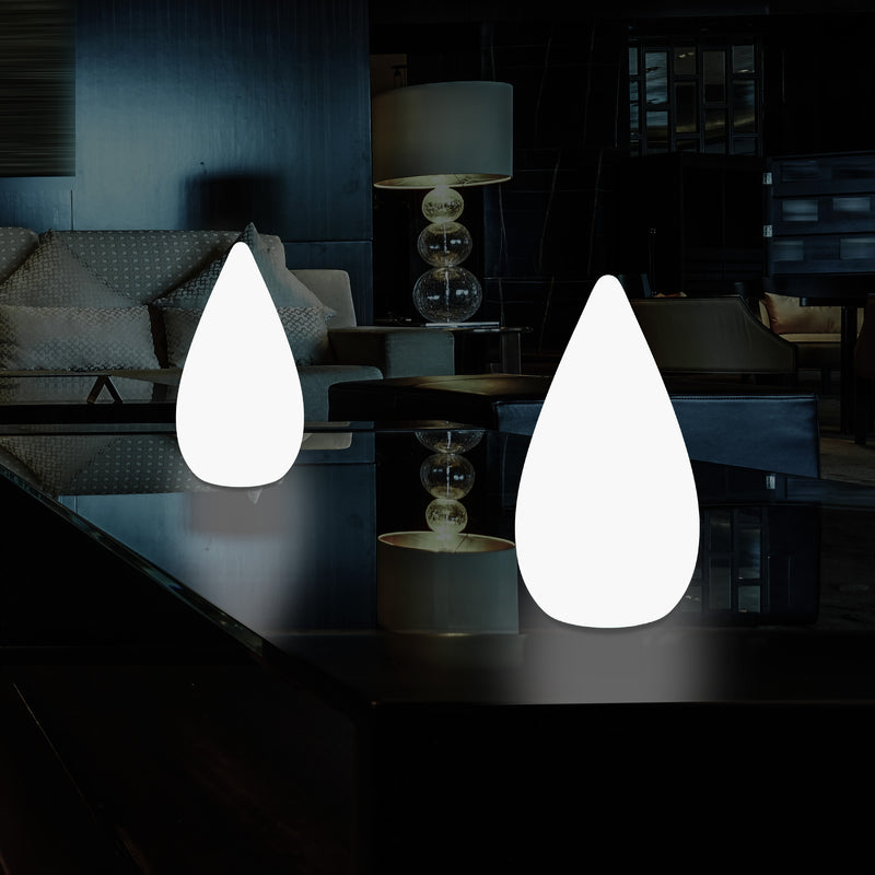 37cm LED Decorative Table Lamp, Water Drop E27 Floor Light for Living Room, White