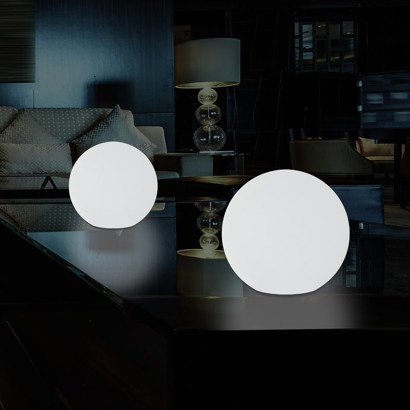LED Sphere Ball Night Light, Colour Changing Table Bedside Lamp, Battery Powered, 15cm